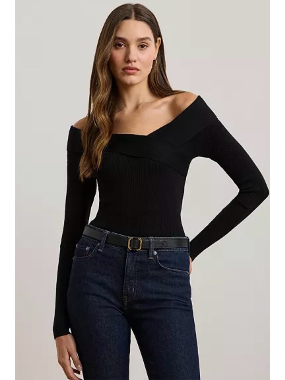 Ralph Lauren Knit Off Shoulder Top